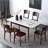 SWTOM Ausziehbarer Esstisch, minimalistischer und einziehbarer Tisch, für Esszimmer, Küche (ohne Esszimmerstuhl)