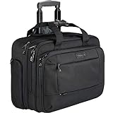 KROSER Trolley Business Rolling Laptop Case mit Rädern Bis zu 17,3 Zoll Laptop wasserdichte Übernacht-Rolltasche mit RFID-Taschen für Reisen/Schule/Männer/Frauen-Schwarz MEHRWEG