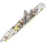 piececool Russian Battlecruiser Pyotr Velikiy Schlachtschiff 3D Metall Puzzle Modell Kits DIY 3D Laserschnitt Modell-Bausatz Spielzeug P110-GS