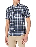 TOM TAILOR Herren 1026212 Space Dye Kariertes Hemd, 26399 - Navy Space Yarn Check, L EU