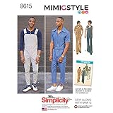 Simplicity Mimi G Style US8615AA Schnittmuster für Overalls und Overalls für Herren, Größen 34-42