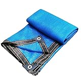 Sonnencreme-Schatten-Netz, Sonnenschatten-Mesh-Tarp, UV. Beständiges Netz, Gartenschatten Mesh Plane, Wärmedämmung, Anti-Aging, atmungsaktiv, blau LQHZWYC (Size : 5x6m/16.40x 19.68ft)