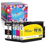 foiset 4 Stück Ersatz für HP 950 X L 951 X L Tintenpatrone Neue Aktualisierte kompatibel mit HP OfficeJet Pro 8600 8610 8620 8100 8630 8660 8640 8615 8625 276dw 251DW/276dw 271dw Druck