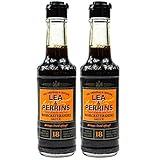 Lea & Perrins - 2er Pack Original Worcestershire Sauce in 150 ml Glasflasche (Würzsauce) - Traditionell englische Worcester W