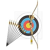 Kinderbogenset Komplettset Man Kung Recurvebogen Hawk® Autumn Camo 117 cm / 17-21 lbs RH + 12 Pfeile + Zielscheibe 60