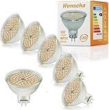 MR16 LED-Leuchtmittel, GU5.3, 12 V, 5 W, 12 V, GU5.3 Strahler, Tageslichtweiß, 6000 K, entspricht 40 W Halogenlampen, 400 Lumen, 120° Abstrahlwinkel, nicht dimmbar, 6 Stück