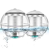 Unterwasser Licht Teichlicht Pool-Licht Pool-Beleuchtung Teichbeleuchtung Schwimmende Lampen Solar Schwimmkugel teichbeleuchtung Multifarbige für Blumenvase, Pool, Teich Dekoration(2 Pack)