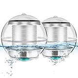 Unterwasser Licht Teichlicht Pool-Licht Pool-Beleuchtung Teichbeleuchtung Schwimmende Lampen Solar Schwimmkugel teichbeleuchtung Multifarbige für Blumenvase, Pool, Teich Dekoration(2 Pack)