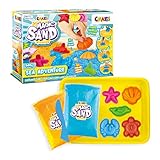 CRAZE Magic Sand Sea Adventures 600 g bunter Kinetischer Indoorsand mit Förmchen 28605,Gelb, B