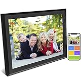 Digitaler Fotorahmen WiFi 10.1 Zoll Touchscreen Digital Bilderrahmen Classic Unlimited Cloud Storage HD Smart Elektronischer Bilderrahmen Kabellos Teilen Video Clips & Fotos sofort per E-Mail & App