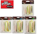 Fox Rage Zander Pro Shads Mixed Colour, 5 Set, Gummifische, Gummiköder für Zander, Hechtköder, Zanderköder, Barschköder, Forellenköder, Länge:10