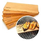 3er Pack Räucherbretter aus kanadischen Zedernholz | ca. 37x14x1cm Grillbretter bw. BBQ-Bretter ideal für Fisch Gemüse Fleisch | Räucherplanken für mehr Aroma & echtes Geschmackserleb