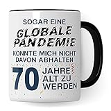 70. Geburtstag Männer Tasse, Geschenk 70 Geburtstag Mann, Becher 70 Jahre alt Werden Spruch Kaffeebecher Geschenkidee, Kaffeetasse 1951 Jahrgang Geburtstagsgeschenk Witz 2021