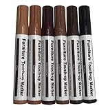 Chuanfeng 6Pack Möbel Reparatur Holzmarker Reparatursätze Für Möbel Kratzen, Markern Und Wachsstäbchen Mit Spitzer-Satz Für Die Reparatur Von Möb