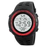 Herren Uhren Smartwatch Und Sportuhr Sport Outdoor Armbanduhr Wasserdichte Schwarz Kalender StoßFest Armbanduhr Sport MilitäR Chronograph Digital Wasserdicht Armbanduhr FüR Jungen H