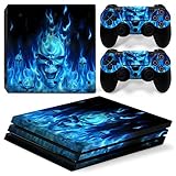 Mcbazel Vinyl Sticker Protect für Konsole & Controller, Haut Aufkleber für PS4 Pro Blue Sk