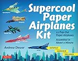 Supercool Paper Airplanes Kit: 12 Pop-Out Paper Airplanes - Assembled in About a Minute: 12 Pop-Out Paper Airplanes Assembled in About a Minute: Kit ... Book, Pre-Printed Planes & Catapult L