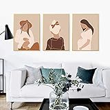 Gerahmte Wand Kunstdruck Set Moderne Frau Liebe Mutter und Kind Leinwand Gemälde für Wohnzimmer Wohnkultur 40x50cmx3pcs I