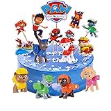 REDO 15 Pcs Tortendeko Geburtstags Dekoration Set Cake Topper Kuchen Deko Party Kuchen Dekoration Geburtstags Cartoons Figuren für Kinder Mädchen Jung