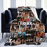 WUKON Jianzh Superweiche „I Love Outer Banks“ ästhetische Collage Micro-Fleece-Decke, geeignet für Sofadecken für Erwachsene und Kinder, Bettdecken 127 cm x 40