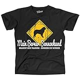 Siviwonder Unisex T-Shirt Berner Sennenhund Wunder NO Training Funny Dog Hunde + Aufkleber schwarz L