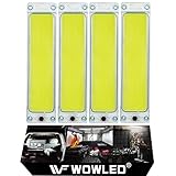 WOWLED 12 V 105 COB LED Innenleuchten 4er Pack 12 W LED RV Deckenleuchten Bar Lampe mit An-/Ausschalter LED Innenbeleuchtung für Auto Wohnmobil Bus Caravan Boot Kuppel Licht Wohnmobil Kü