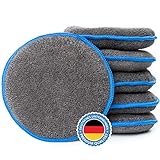 CARBIGO® 6X Profi Applikator Pads – Perfekt für das gleichförmige Auftragen von Politur, Wachs und Pflegemittel – Weicher Mikrofaser Handpolierschwamm – Vielfältig anwendbarer Politur Schwamm 12x2