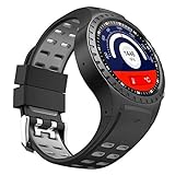 PRIXTON - Smart Watch Mann / Frau Fitnessuhr Intelligenten Smartwatch Watch mit GPS, SIM, Pulsmesser, Tracker, Wasserdicht, Bluetooth Schwarze Farbe | SW36