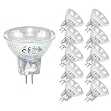 10 x LED Leuchtmittel Glas Reflektor MR11 2W = 20W GU4 12V 150lm warmweiß 3000K flood 30° (10 Stück)