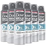 Dove Men+Care Deospray 6er Pack für 24 Stunden Schutz Clean Fresh 0% Aluminiumsalze Keine weißen Rückstände (6 x 150 ml)