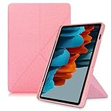 NVFED Fall für Samsung Galaxy Tab S7 Plus 12,4 Zoll Tablet, Standabdeckung für Galaxy Tab S7 SM-T870 / T875, mit Bleistifthalter (Color : Pink, Size : Tab S7 Plus12.4 inch)