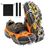 ProChosen Steigeisen,19 Edelstahl Zähne Spikes Universal Anti-Rutsch Grödel und Spikes für Klettern Bergsteigen Trekking Winter in Großer Höhe im F
