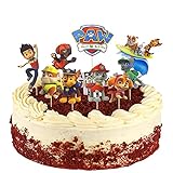 36 Stück Paw Patrol Tortendeko,Cake Toppers Cupcake Deko,Muffins Dessert Topper,Kuchen Dekoration Supplies für Kinder Geburtstag Party Babyparty F