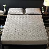 BAJIN Mikrofaser Gesteppte Matratzenauflage Matratzenschoner Unterbett - atmungsaktiv, wärmeregulierend - Bettauflage Matratzenschutz Soft-Topper,48x74cm 2PCS