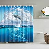 Tiere Octopus Wolf Lion Seahorse Turtle Duschvorhänge Badvorhang Frabic Wasserdicht Polyester Badvorhang Haken 180*180cm F