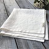 RAILONCH 6 Stück Leinenservietten 100% natürliches Leinen Servietten 32x44cm Stoffservietten, für den Küchen-Esstisch, schmutzabweisend, langlebig, maschinenwaschbar (#1)