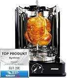 Syntrox Germany Dönergrill mit drehbaren Außenspießen und 120 Minuten Timer Schw