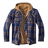 Falsches Spleißen Herren Hoodie mit Kapuze Klassisches Plaid Sweatshirt Rundhals Strickjacke Streetwear Trend Mode Cardigan Freizeit Winterjacke Outdoor Herren Kapuzenjacke für Hoodie Übergangjack