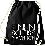 Shirtinstyle Gym Sack Turnbeutel EINEN Scheiss MACH ICH, Farbe Schw
