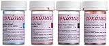 coximus Puderfarbe, pearl pink / himmelblau / glitzerrot / schwarz, 4er Pack (4 x 3 g)