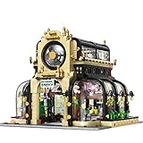 PEXL Haus Bausteine Bausatz, Modular Botanischer Garten Konstruktionsspielzeug, 2100 Klemmbausteine und Beleuchtungsset, Architektur Modell Kompatibel mit Lego S