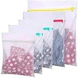 YOGINGO 5 Stück Wäschenetz für Waschmaschine, Wäschesack wäschebeutel mit Reißverschluss, Laundry Bag für Empfindliches Mäntel, Bluse, Schuhe, BH, Socken, Babykleidung Usw (5 Stück)