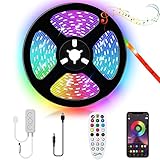Kallrra LED TV Hintergrundbeleuchtung 4M, LED Beleuchtung USB LED Strip App Steuerung, RGB LED Lichtband mit Fernbedienung für 55-75 Zoll Fernseher, PC, Schlafzimmer, Schrank, Wohnwand, Play