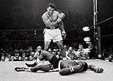 Muhammad Ali Knock Out Punch Poster Kunst Bilder Wanddrucke Sport Boxen Dekoration Poster Druck Größe 30 cm x 46 cm (300 mm x 460 mm)