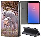 Samsung Galaxy S3 / S3 Neo Hülle Premium Smart Einseitig Flipcover Hülle Samsung S3 Neo Flip Case Handyhülle Samsung S3 Motiv (1535 Einhorn Fantasy Pferd Fohlen)