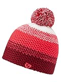 Ziener Unisex Kinder ISHI JUNIOR Bommel-Mütze/warm, gestrickt, Fleece Futter, neon pink, S