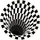 YSDS-JZ 3D Whirlpool Illusion Design Runde rutschfeste Bodenmatte Ist Leicht Zu Reinigen Geeignet Für Wohnzimmer Schlafzimmer Dekoration,80CM