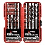 SCHMIDT security tools SDS-Plus Bohrer-Set 8-teilig Ø 5-6-7-8-10-12 mm SDS-Schaft Hammerbohrer Steinbohrer Betonbohrer SDS+