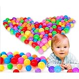 Babybälle für Kleinkinder Baby, 5,5 cm Bunte Pitballs, Schwimmgruben-Spielzeugball Baby-Kinder-Plastikball-Ballspielzeug-Schwimmspaß-Ozeanball mit phthalatfreiem BPA-freiem Crush-Proof (100 pcs)