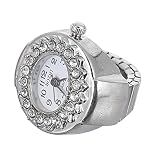 PartyKindom Fingeruhr für Damen und Herren, runde Fingerring-Uhr für Weihnachten, Valentinstag, Geschenk